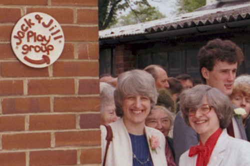 Rosi and Eleanor at a wedding in Banstead